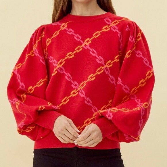 Chain print jumper outlet
